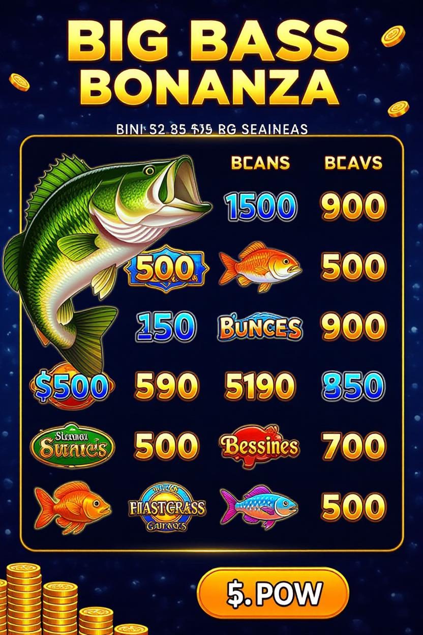 Big Bass Bonanza Symbols Payout Table