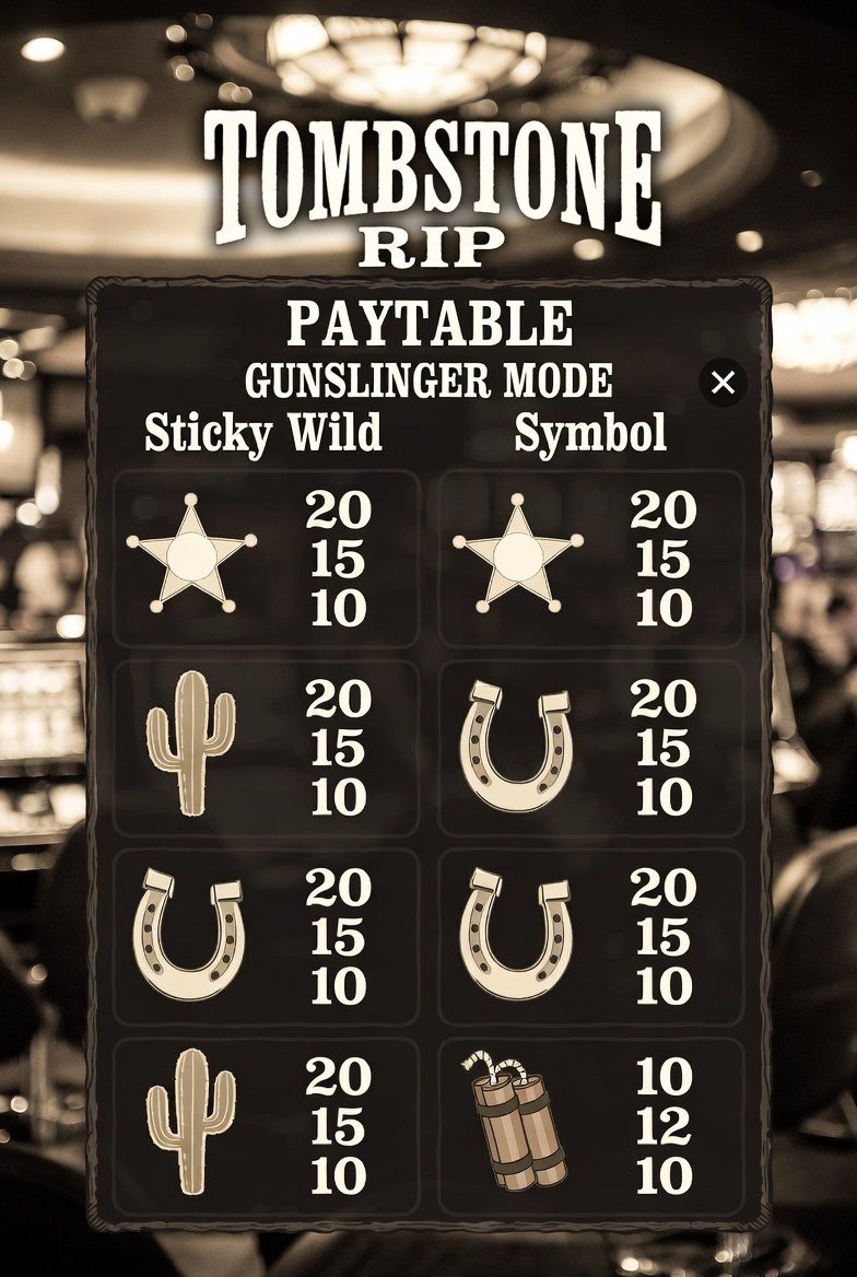 Gunslinger mode with sticky Wild symbols