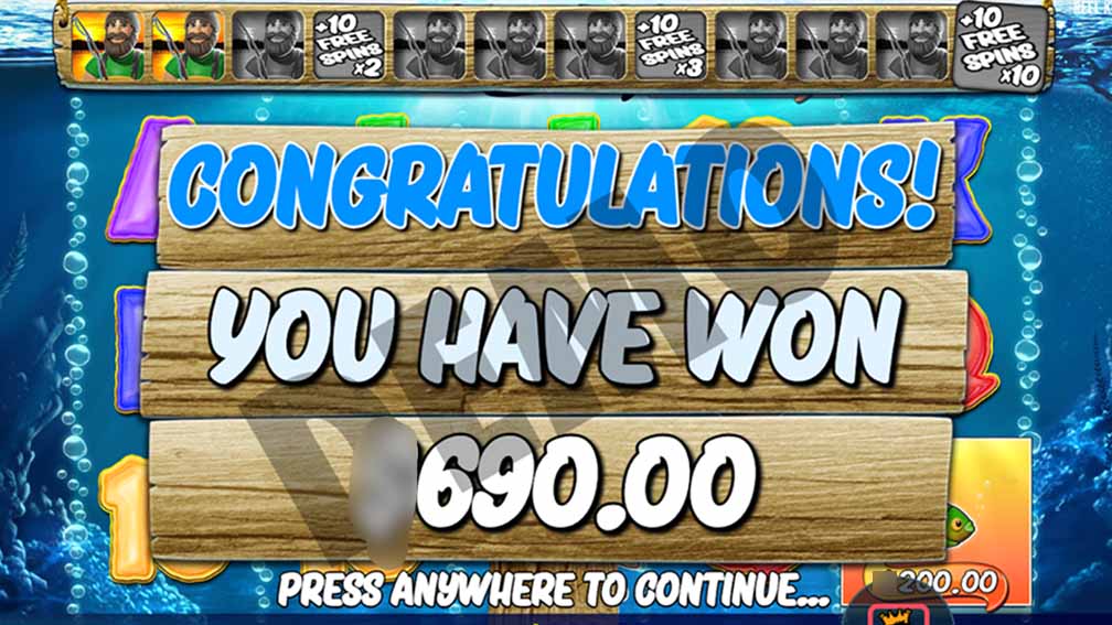 Betting settings in the Big Bass Bonanza slot