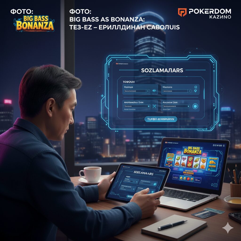 Big Bass Bonanza slot settings menu with sound and autoplay options