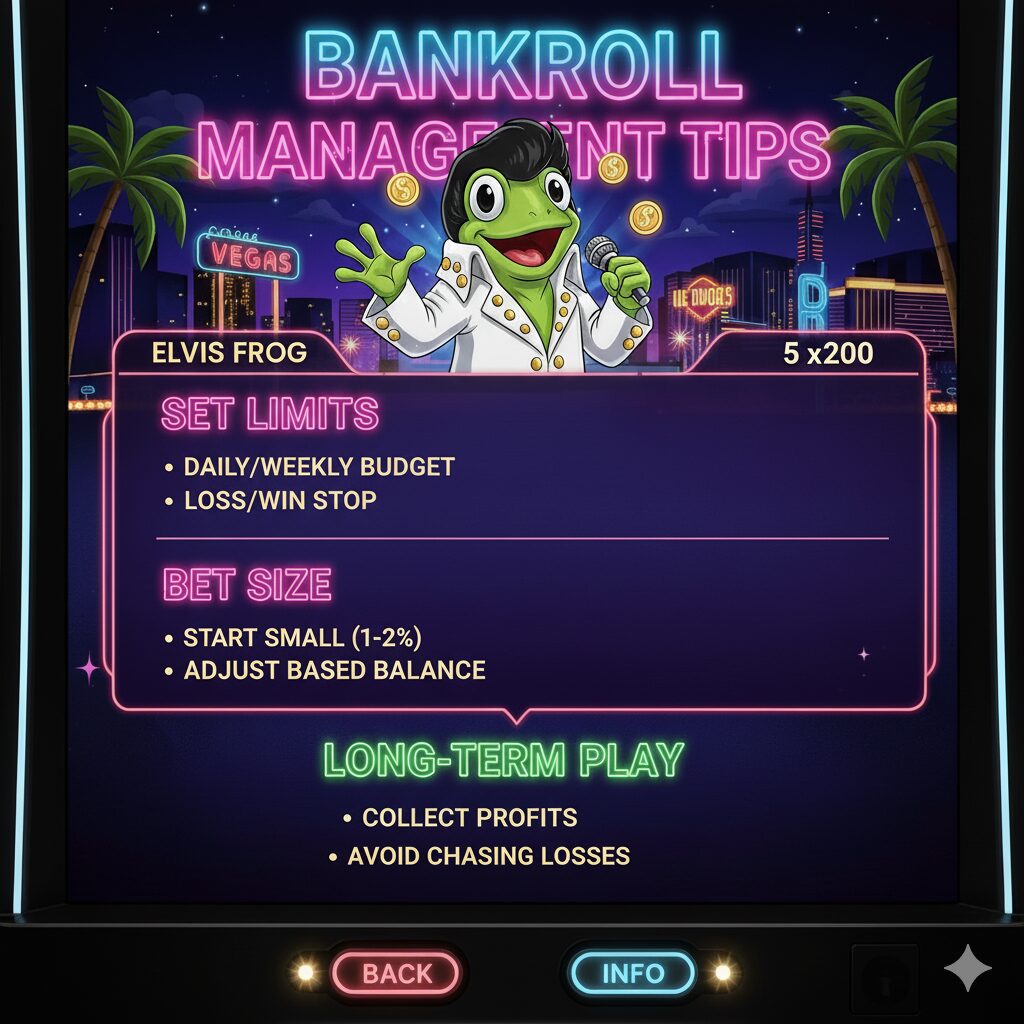 Elvis Frog in Vegas-та банкроллыңызды басқару бойынша кеңестер