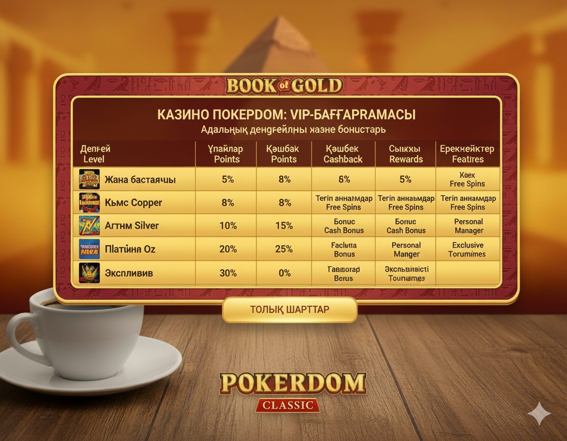 Pokerdom казиносындағы VIP адалдық бағдарламасының деңгейлері