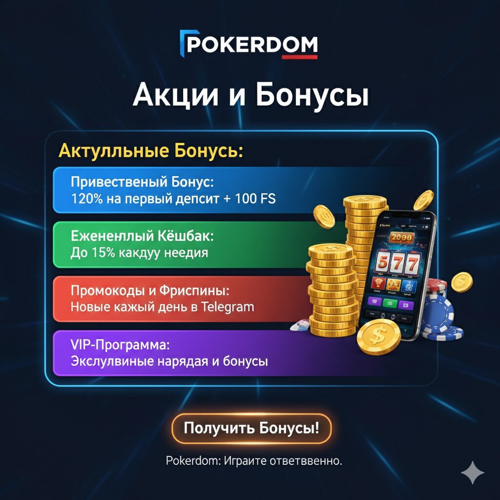Pokerdom casino bonuses and promotions