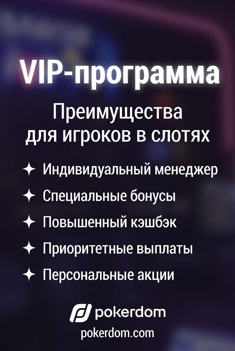 Advantages of the Pokerdom VIP program for slot players