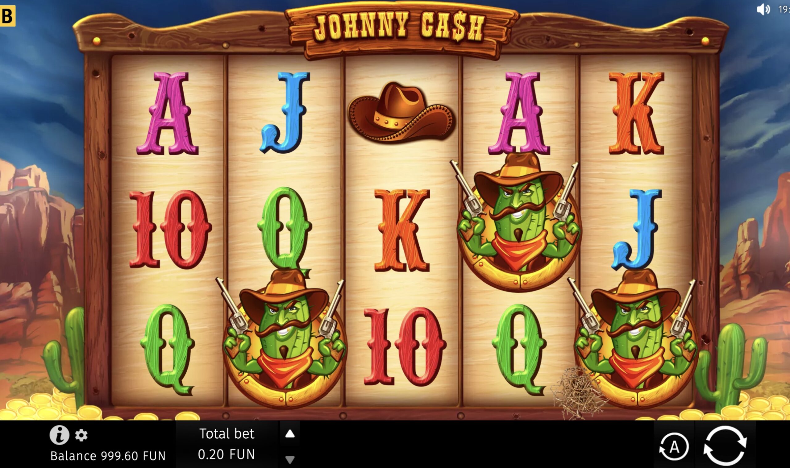 Mobile version of the Johnny Cash slot on Pokerdom