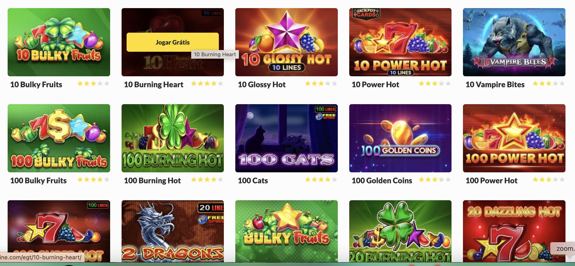 Collection of EGT and Amusnet Interactive slot machines on the Pokerdom Kazakhstan platform