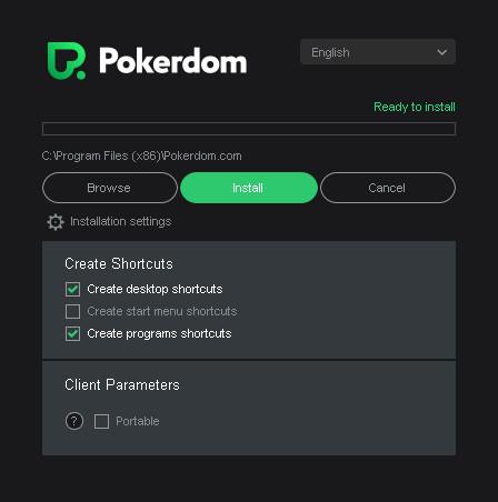 Pokerdom клиентін Windows компьютеріне орнату процесі